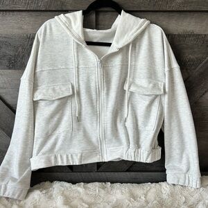 Gray Zip-Up Hoodie